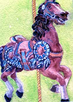 "Carousel" by Beverly Larson, Oregon WI - Watercolor